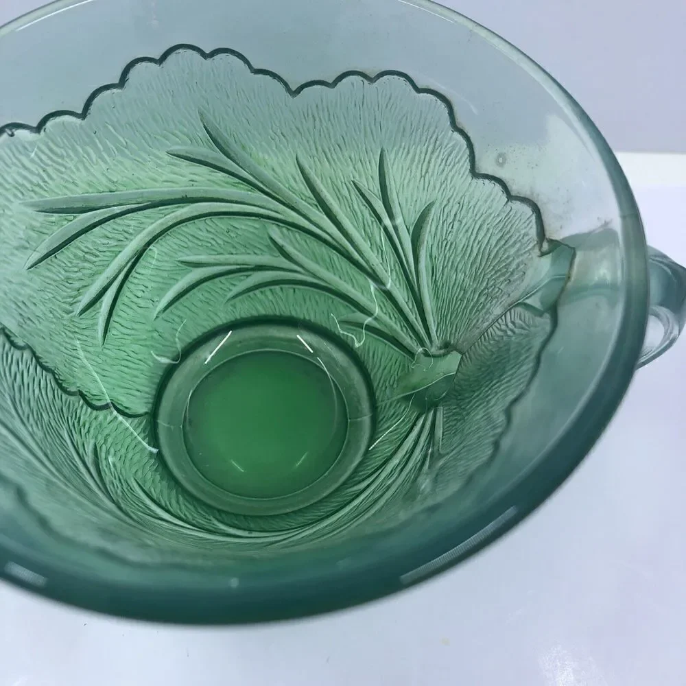 Indiana Glass Pebble Leaf Cup - Green
